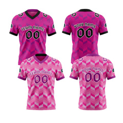 Benutzerdefinierte Rosa Mauve Reversibel Fußball Trikot Personalisierte Gradient Fußball Shirts für Männer gedruckt Team Name Nummer Logo