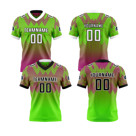 Benutzerdefinierte Lila Grün Reversibel Fußball Trikot Personalisierte Gradient Fußball Shirts für Männer gedruckt Team Name Nummer Logo