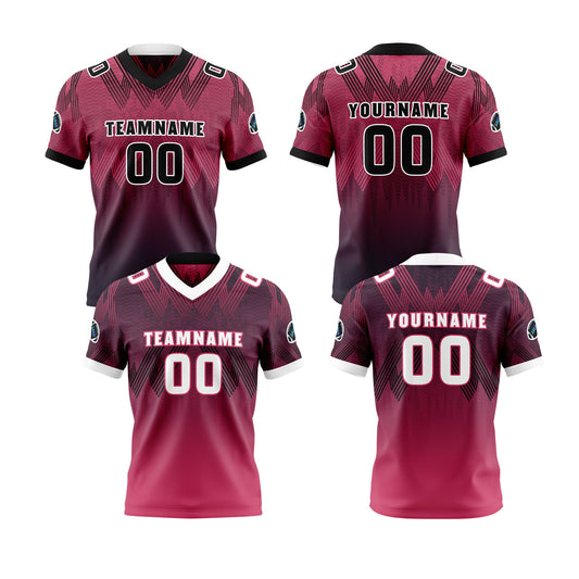 Benutzerdefinierte Lila Rosa Reversibel Fußball Trikot Personalisierte Gradient Fußball Shirts für Männer gedruckt Team Name Nummer Logo