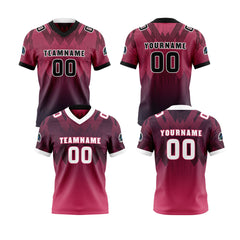 Benutzerdefinierte Lila Rosa Reversibel Fußball Trikot Personalisierte Gradient Fußball Shirts für Männer gedruckt Team Name Nummer Logo