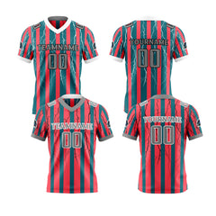 Benutzerdefinierte Blau Grau Reversibel Fußball Trikot Personalisierte Gradient Fußball Shirts für Männer gedruckt Team Name Nummer Logo