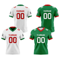 Benutzerdefinierte Weiß Rot Reversibel Genäht Fußball Trikot Personalisierte Fußball Shirts für Männer gedruckt Team Name Nummer Logo