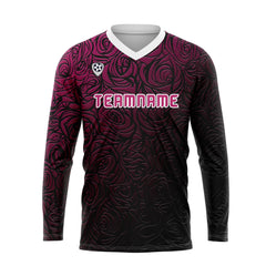 Kundenspezifisches Rose Basketball Fußball Schießen langes T-Shirt für Erwachsene und Kinder