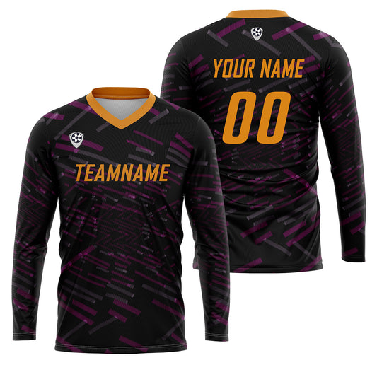 Kundenspezifisches Lila Orange Basketball Fußball Schießen langes T-Shirt für Erwachsene und Kinder