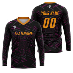 Kundenspezifisches Lila Orange Basketball Fußball Schießen langes T-Shirt für Erwachsene und Kinder