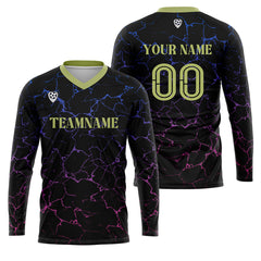 Kundenspezifisches Schwarz Grün Basketball Fußball Schießen langes T-Shirt für Erwachsene und Kinder