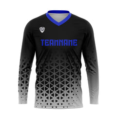 Kundenspezifisches Grau Blau Basketball Fußball Schießen langes T-Shirt für Erwachsene und Kinder