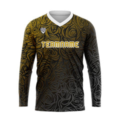 Kundenspezifisches Gelb Basketball Fußball Schießen langes T-Shirt für Erwachsene und Kinder