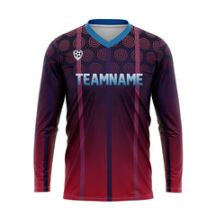 Kundenspezifisches Lila Blau Basketball Fußball Schießen langes T-Shirt für Erwachsene und Kinder