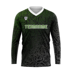 Kundenspezifisches Olivengrün Basketball Fußball Schießen langes T-Shirt für Erwachsene und Kinder