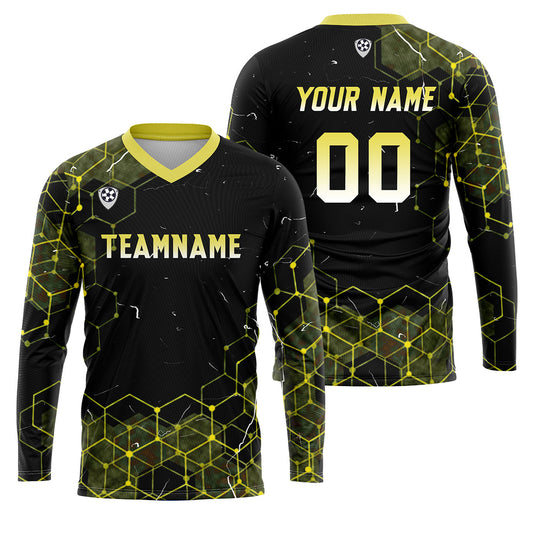 Kundenspezifisches Gelb Basketball Fußball Schießen langes T-Shirt für Erwachsene und Kinder