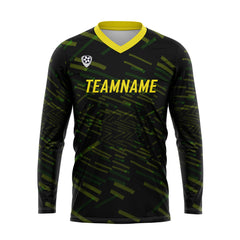 Kundenspezifisches Grün Gelb Basketball Fußball Schießen langes T-Shirt für Erwachsene und Kinder