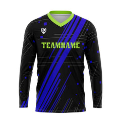 Kundenspezifisches Blau Grün Basketball Fußball Schießen langes T-Shirt für Erwachsene und Kinder