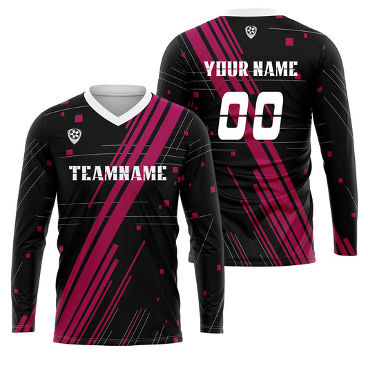 Kundenspezifisches Rose Rot Weiß Basketball Fußball Schießen langes T-Shirt für Erwachsene und Kinder