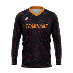 Kundenspezifisches Lila Orange Basketball Fußball Schießen langes T-Shirt für Erwachsene und Kinder