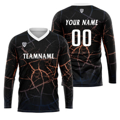 Kundenspezifisches Orange Blau Basketball Fußball Schießen langes T-Shirt für Erwachsene und Kinder