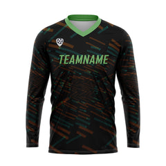 Kundenspezifisches Orange Grün Basketball Fußball Schießen langes T-Shirt für Erwachsene und Kinder