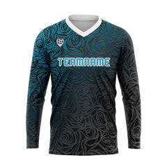 Kundenspezifisches Blau Basketball Fußball Schießen langes T-Shirt für Erwachsene und Kinder