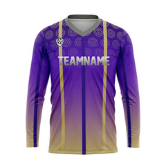 Kundenspezifisches Lila Grau Basketball Fußball Schießen langes T-Shirt für Erwachsene und Kinder