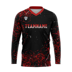 Kundenspezifisches Rot Basketball Fußball Schießen langes T-Shirt für Erwachsene und Kinder