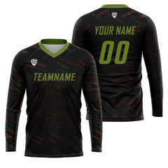 Kundenspezifisches Orange Olivengrün Basketball Fußball Schießen langes T-Shirt für Erwachsene und Kinder