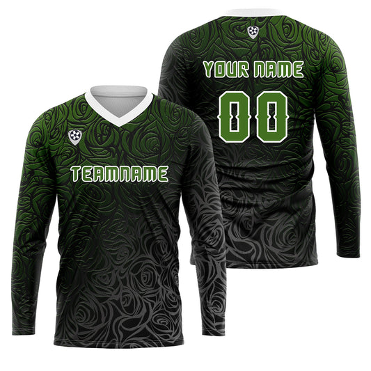 Kundenspezifisches Olivengrün Basketball Fußball Schießen langes T-Shirt für Erwachsene und Kinder