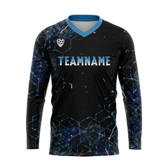 Kundenspezifisches Blau Basketball Fußball Schießen langes T-Shirt für Erwachsene und Kinder