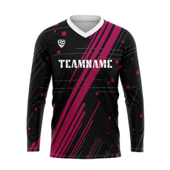 Kundenspezifisches Rose Rot Weiß Basketball Fußball Schießen langes T-Shirt für Erwachsene und Kinder