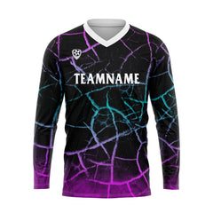 Kundenspezifisches Blau Pulver Basketball Fußball Schießen langes T-Shirt für Erwachsene und Kinder