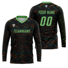 Kundenspezifisches Orange Grün Basketball Fußball Schießen langes T-Shirt für Erwachsene und Kinder