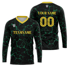 Kundenspezifisches Schwarz Zitrone Gelb Basketball Fußball Schießen langes T-Shirt für Erwachsene und Kinder