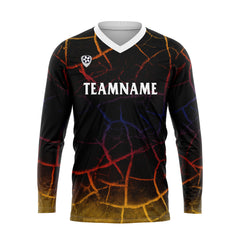 Kundenspezifisches Orange Basketball Fußball Schießen langes T-Shirt für Erwachsene und Kinder