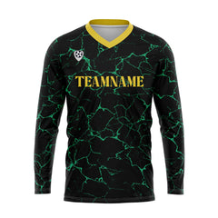 Kundenspezifisches Schwarz Zitrone Gelb Basketball Fußball Schießen langes T-Shirt für Erwachsene und Kinder