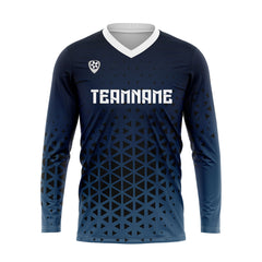 Kundenspezifisches Blau Weiß Basketball Fußball Schießen langes T-Shirt für Erwachsene und Kinder