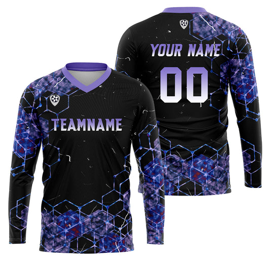 Kundenspezifisches Lila Basketball Fußball Schießen langes T-Shirt für Erwachsene und Kinder