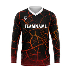 Kundenspezifisches Rot Basketball Fußball Schießen langes T-Shirt für Erwachsene und Kinder