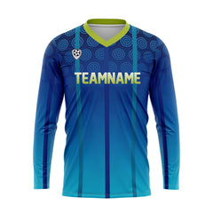 Kundenspezifisches Blau Grün Basketball Fußball Schießen langes T-Shirt für Erwachsene und Kinder