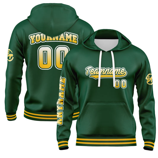 Benutzerdefiniert Grün Hoodie Personalisiert Männer Pullover Hoodie Gedruckt Team Name Number Logo für Frauen