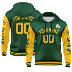 Benutzerdefiniert Grün Gelb Hoodie Personalisiert Männer Pullover Hoodie Gedruckt Team Name Number Logo für Frauen