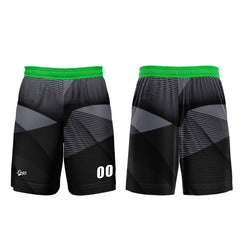 Benutzerdefinierter Schwarz Grün Basketball Jersey Uniform Anzug gedruckt Ihr Logo Name Nummer