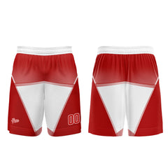 Benutzerdefinierter Rot Weiß Basketball Jersey Uniform Anzug gedruckt Ihr Logo Name Nummer