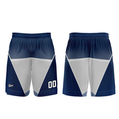 Benutzerdefinierter Marine Grau Basketball Jersey Uniform Anzug gedruckt Ihr Logo Name Nummer