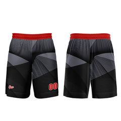 Benutzerdefinierter Schwarz Rot Basketball Jersey Uniform Anzug gedruckt Ihr Logo Name Nummer