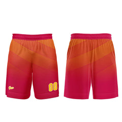 Benutzerdefinierter Orange Rot Basketball Jersey Uniform Anzug gedruckt Ihr Logo Name Nummer