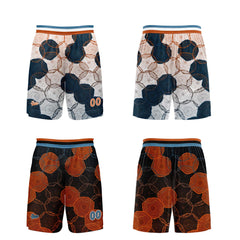 Benutzerdefinierte Blau Orange Reversible Basketball Jersey Personalisierte Print Name Nummer Logo