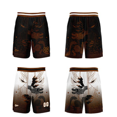 Benutzerdefinierte Braun Reversible Basketball Jersey Personalisierte Print Name Nummer Logo