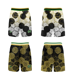 Benutzerdefinierte Schwarz Gelb Reversible Basketball Jersey Personalisierte Print Name Nummer Logo