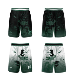 Benutzerdefinierte Grün Reversible Basketball Jersey Personalisierte Print Name Nummer Logo