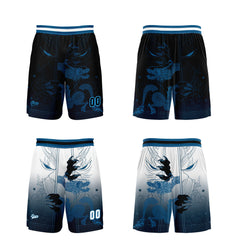 Benutzerdefinierte Blau Reversible Basketball Jersey Personalisierte Print Name Nummer Logo