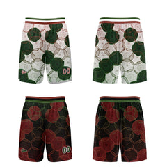 Benutzerdefinierte Grün Rot Reversible Basketball Jersey Personalisierte Print Name Nummer Logo